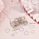 SUNNYCLUE 1 Box 60Pcs 3 Size Heart Connector Charms 304 Stainless Steel Love Charm Open Bezels Frame Romantic Link Charm for Jewelry Making Charms DIY Earrings Craft Mother's Day Valentines Day Gift STAS-SC0004-53-6