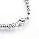 201 Stainless Steel Ball Chain Bracelets BJEW-E295-08-3