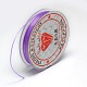 フラット弾性クリスタルストリング  紐コードの水晶の線  紫色のメディア  0.8mm  約10.93ヤード（10m）/ロール X-EW-F001-03-2