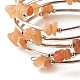 5-Loop Natural Red Aventurine Chip Beaded Wrap Bracelets for Women BJEW-JB01517-05-5