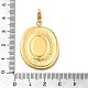 Овальные подвесные украшения из нержавеющей стали 304 с эмалью STAS-R159-47G-02-3