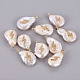 Colgantes naturales de perlas cultivadas de agua dulce PEAR-F008-38G-1