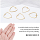 BENECREAT 40Pcs 24K Gold Plated Brass Heart Hollow Metal Charms Heart Shape Frame Pendants for DIY Crafts Jewelry Findings Hole: 1.4mm KK-BC0004-92-3