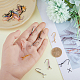 SUPERFINDINGS 30Pcs 5 Colors Earring Hooks Steel Pinch Bail Earring Hooks 31mm Long Ear Wires Fish Hooks Earhook with Ice Pick Pinch Bails for Jewelry Making DIY Craft STAS-FH0001-62-3