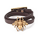 Imitation Leather Wrap Bracelets BJEW-G620-E02-1