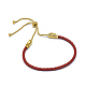 Bracelets réglables de cordon en cuir X-BJEW-I242-04-1