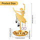 Dancer Iron Earring Display Stands with Round Tray EDIS-WH0016-019A-2