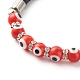 Bracelets de perles de mauvais œil faits à la main BJEW-JB06379-04-4