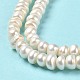 Fili di perle di perle d'acqua dolce coltivate naturali PEAR-J007-11-4