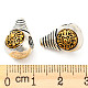 Perlas de gurú de 3 agujero de aleación de estilo tibetano chapado en estante PALLOY-Q454-01A-3