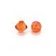 透明なアクリルビーズ  多面カット  双円錐形  レッドオレンジ  5x4.5mm  穴：1.2mm  約12160個/500g MACR-S373-84-B07-2