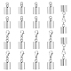 Unicraftale 20 Stück Edelstahl-Lederschnurenden mit Biegeringen FIND-PH01445-1