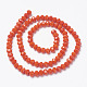Chapelets de perles en verre opaque de couleur unie EGLA-A034-P6mm-D03-2