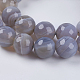 Natural Striped Agate/Banded Agate Beads Strands G-G581-10mm-09-3