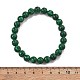 Braccialetti elasticizzati con perline sintetiche di malachite (tinta).&nbsp;BJEW-K212-B-031-3