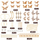 SUNNYCLUE 1 Box DIY 8 Pairs Brass Butterfly Charms Filigree Butterflies Earring Making Kits Moon Charm Connector for Jewelry Making Earring Hooks Linking Ring Starters Adult Women Instruction DIY-SC0018-69-2