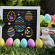 Fingerinspire 9 pochoir Joyeuses Pâques 5.9x5.9 pouces réutilisable lapin de Pâques œufs de Pâques modèle de dessin pochoirs à thème de printemps pour peinture sur mur DIY-WH0383-0037-7