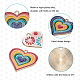 Kissitty 20Pcs 5 Style Heart Alloy Enamel Pendants ENAM-KS0001-08-4