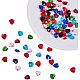 PandaHall Elite 70pcs 7 Mixed Color Faceted Heart Transparent Glass Charms Heart Beads for Pendant Bracelet Earring DIY Crafts Jewelry Dangle Making Findings Supplies GLAA-PH0007-30-1