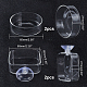SuperZubehör 4pcs 2 Arten transparentes Glas Aquarium Garnelenfutter Futterschale AJEW-FH0001-39-4