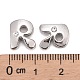 Perles coulissantes de lettre pour la fabrication de bracelet de montre ALRI-O012-R-NR-3