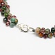 Natural Gemstone Cluster Beaded Necklaces X-NJEW-P084-10-2