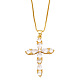 Collana con croce colorata in zircone catena hip hop con diamanti moda nkb266 ST8585935-1