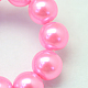 Baking Painted Pearlized Glass Pearl Round Bead Strands X-HY-Q330-8mm-68-3