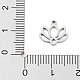 304 Stainless Steel Flower Lotus Charms STAS-Z054-02P-3