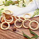 Необработанные деревянные соединительные кольца Gorgecraft WOOD-GF0001-11C-5