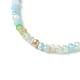 Facettierte Unterlegscheibe-Glasperlen-Halskette für Frauen NJEW-M208-01C-4