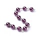 Cadenas de cuentas de perlas de vidrio teñido a mano AJEW-JB00487-03-2