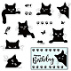 塩ビプラスチックスタンプ  DIYスクラップブッキング用  装飾的なフォトアルバム  カード作り  スタンプシート  猫の模様  16x11x0.3cm DIY-WH0167-57-0331-2