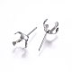 Accessoires de puces d'oreilles en 304 acier inoxydable X-STAS-I095--08P-B-2