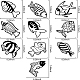 サンキャッチャークラフトセット  子供のためのウィンドウペイントアートペインティング  魚模様  19~21x18.6~21.4cm  10個/セット DIY-WH0342-006-2
