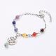 Tibetan Style Alloy Pentacle Charm Bracelets BJEW-JB03195-04-1