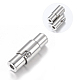 304 Stainless Steel Locking Tube Magnetic Clasps STAS-H019-3