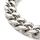 201 Stainless Steel Curb Chain Bracelet for Men Women BJEW-H550-06A-P-2
