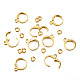 Латунные серьги-кольца Huggie и открытые прыгающие кольца KK-TA0007-83G-4