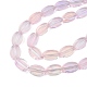 Brins de perles de verre transparentes peintes GLAA-E033-06B-04-3
