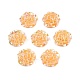 不透明な腹筋プラスチック カボション  花  オレンジ  19.5x7.5mm KY-G019-04I-3