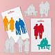 GLOBLELAND 4Pcs Old Couple Cutting Dies Metal People Man Woman Die Cuts Embossing Stencils Template for Paper Card Making Decoration DIY Scrapbooking Album Craft Decor DIY-WH0309-834-2