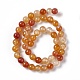 Fili di perline agata rosso naturale G-C011-01C-3