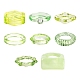 8pcs 8 anillos de dedo de acrílico transparente de estilo RJEW-LS0001-50-2