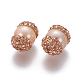 Perlas naturales abalorios de agua dulce cultivadas PEAR-F015-06-2
