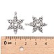 Tibetan Style Alloy Snowflake Pendants TIBEP-1143-AS-LF-3