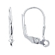 925 Sterling Silver Leverback Hoop Earrings STER-L054-54S-2