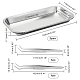 OLYCRAFT 2Pcs Stainless Surgical Tray Thickening Lab Instrument Tools Trays with 2Pcs Dissecting Forceps for Experiment and surgery TOOL-OC0001-19P-2
