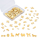 合金カボション  DIYクリスタルエポキシ樹脂材料充填用  犬  ゴールドカラー  112個/箱 MRMJ-OC0001-34G-1