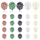 PandaHall 5 Colors Enamel Leaf Pendants ENAM-PH0001-86-1
